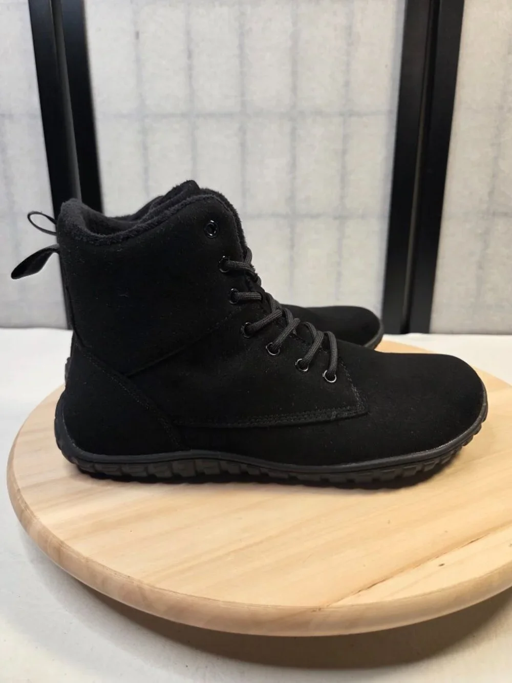 Saguaro Ambition 1 Black Barefoot Lined Microfiber Boots Women EU 40 / US 9.5